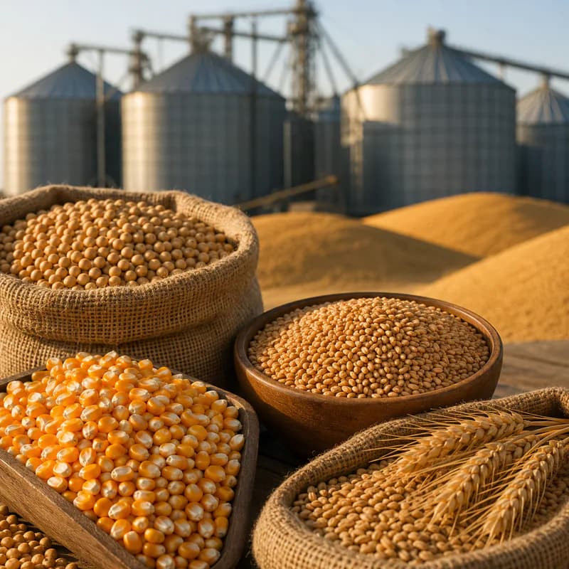 Granos y legumbres de origen argentino preparados para exportación