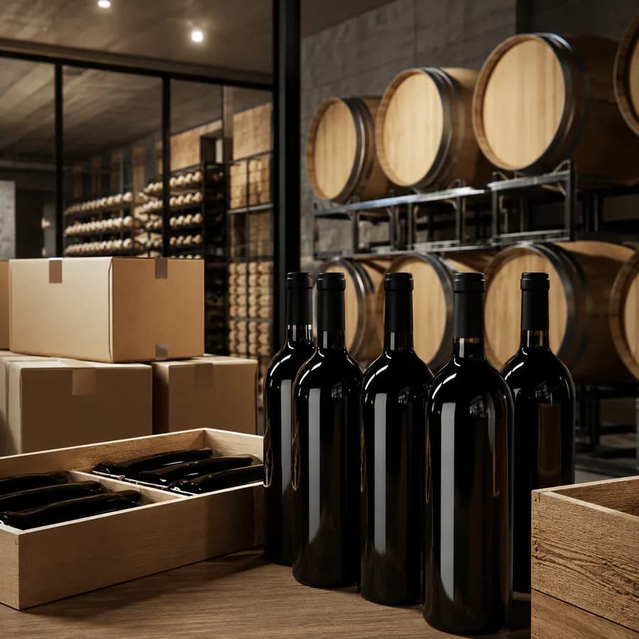 Vinos de origen argentino preparados para exportación
