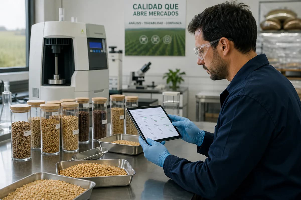 Control profesional de calidad sobre muestras agroindustriales